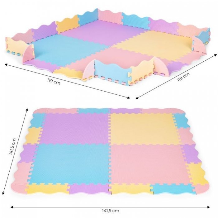 iPlay Salteluta de joaca cu pereti 24 elemente 141.5 x 141.5 cm 6402