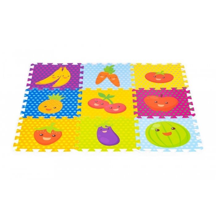 iPlay Salteluta de joaca pentru copii 86 x 86 x 1 cm 0393 Fructe si legume