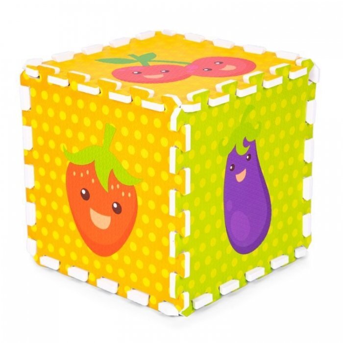 iPlay Salteluta de joaca pentru copii 86 x 86 x 1 cm 0393 Fructe si legume