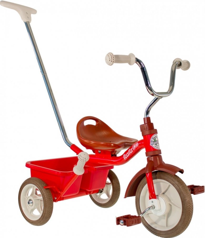 ITALTRIKE Tricicleta pentru copii Passenger Champion Rosu cu scaun ajustabil roti din cauciuc Eva si free wheel