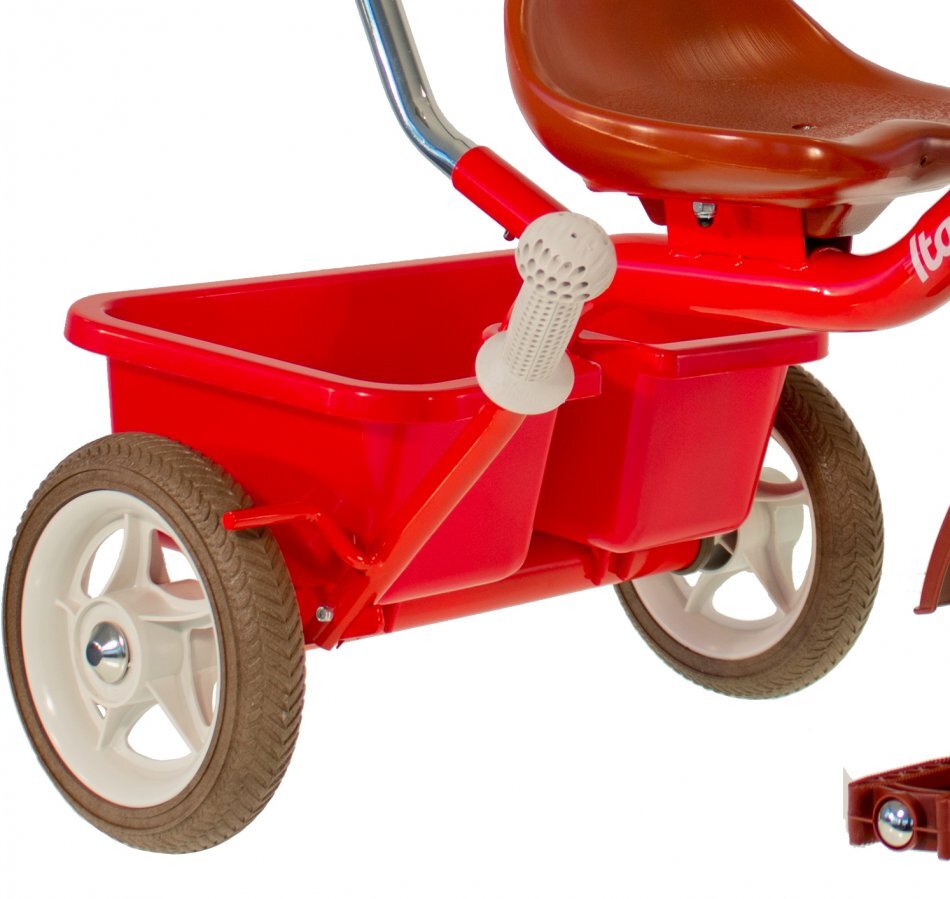 ITALTRIKE Tricicleta pentru copii Passenger Champion Rosu cu scaun ajustabil roti din cauciuc Eva si free wheel