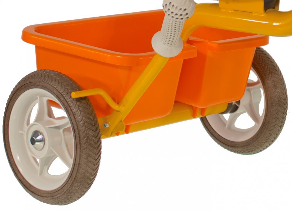 ITALTRIKE Tricicleta pentru copii Passenger Road Galben cu scaun ajustabil roti din cauciuc Eva si free wheel