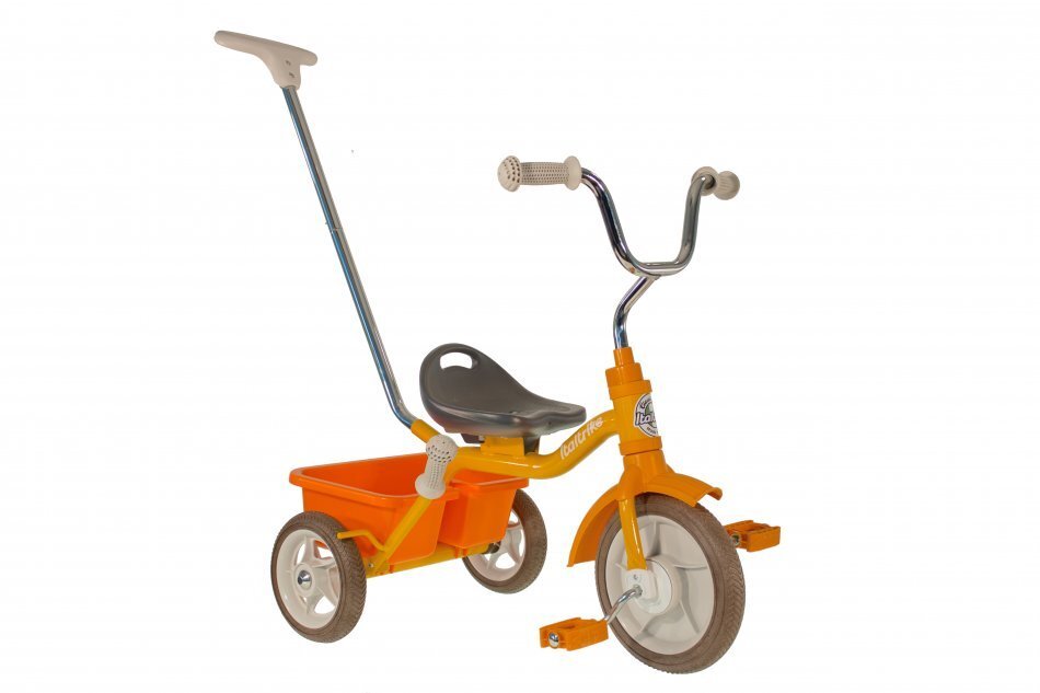 ITALTRIKE Tricicleta pentru copii Passenger Road Galben cu scaun ajustabil roti din cauciuc Eva si free wheel