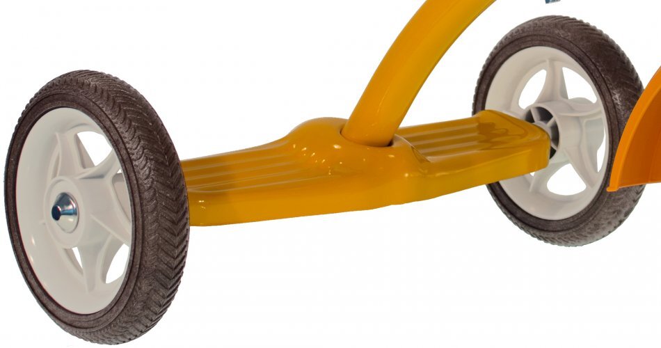 ITALTRIKE Tricicleta pentru copii Super Lucy Champion Galben cu roti din cauciuc eva cosulet pentru jucarii si cadru metalic
