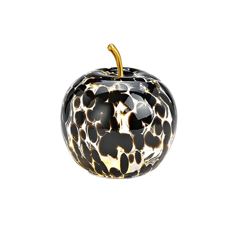 Jad Flamande Mar decorativ negru cu led 16x17 cm