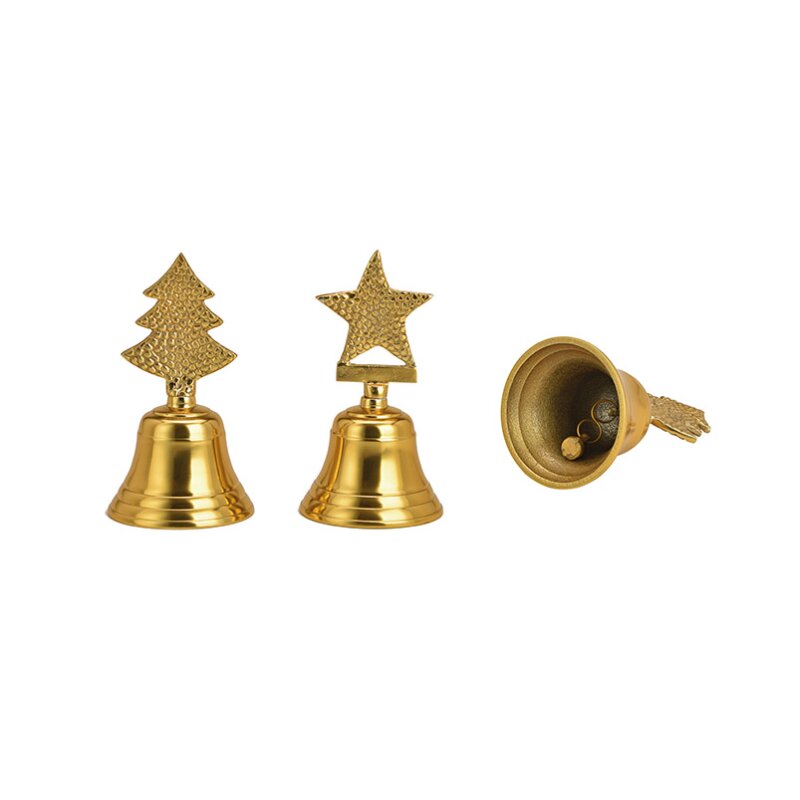 Jad Flamande Set 2 clopotei aurii cu model festiv