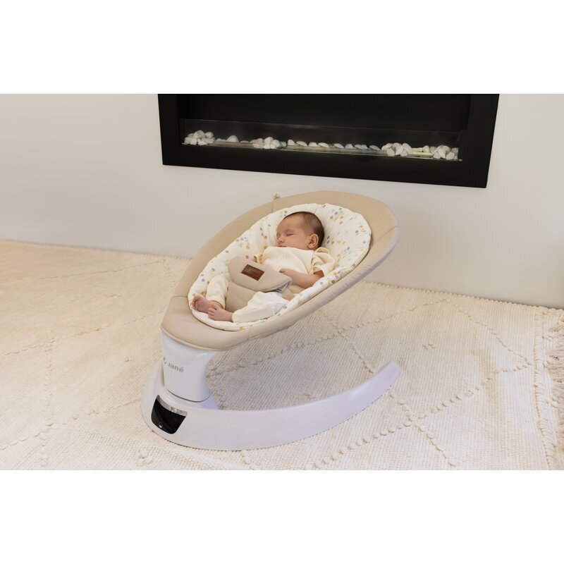 JANE Balansoar electric Moon Botanic cu 5 trepte de viteza timer 12 melodii si 5 sunete ale naturii