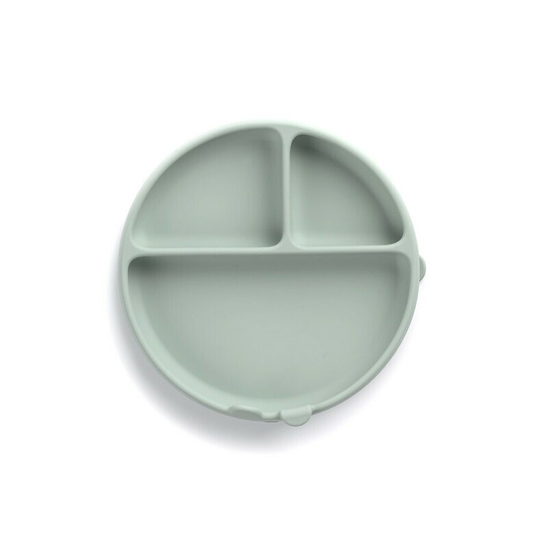 JANE Farfurie BLW din silicon cu ventuze 17 x 17 x 4 cm BPA Free Mint