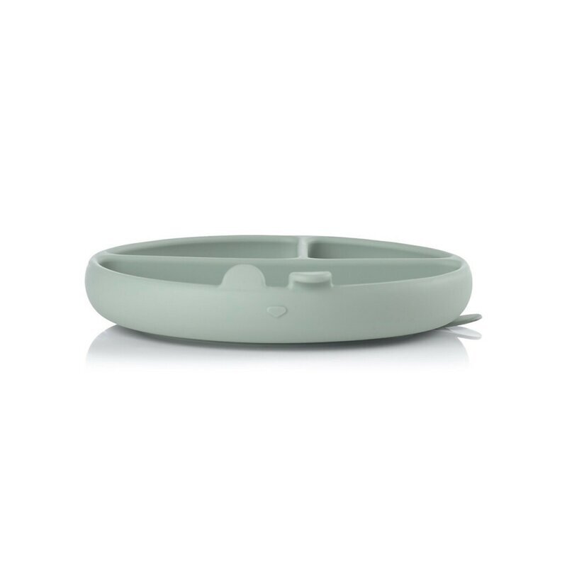 JANE Farfurie BLW din silicon cu ventuze 17 x 17 x 4 cm BPA Free Mint