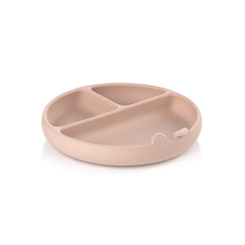 JANE Farfurie BLW din silicon cu ventuze 17 x 17 x 4 cm BPA Free Pale