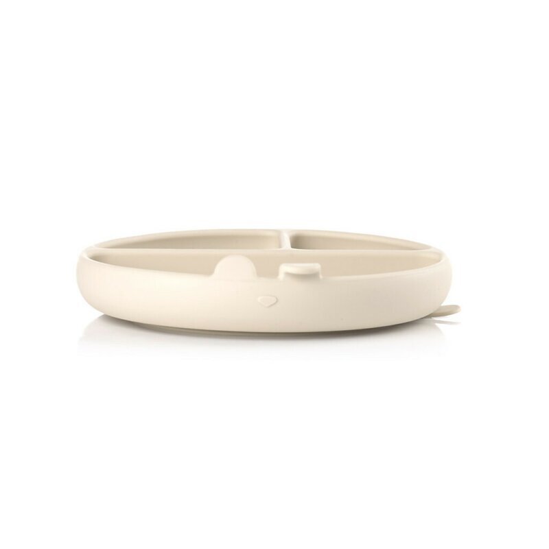 JANE Farfurie BLW din silicon cu ventuze 17 x 17 x 4 cm BPA Free Sand