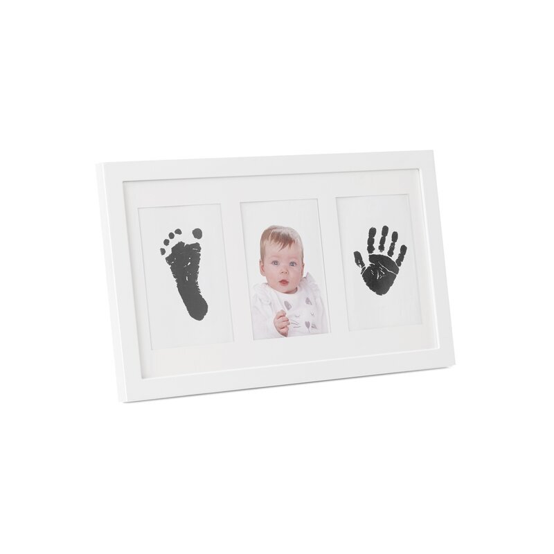 JANE Kit rama foto tripla White cu cerneala pentru manuta si piciorus Non-toxic