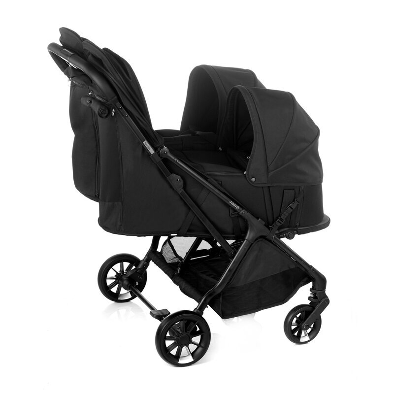 JANE Landou portabil Coal cu manere si salteluta 67x29.5x43 cm 0-9 kg