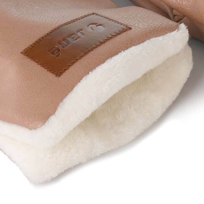 JANE Manusi magnetice pentru carucior Black pentru vremea rece interior din fleece si exterior imitatie piele