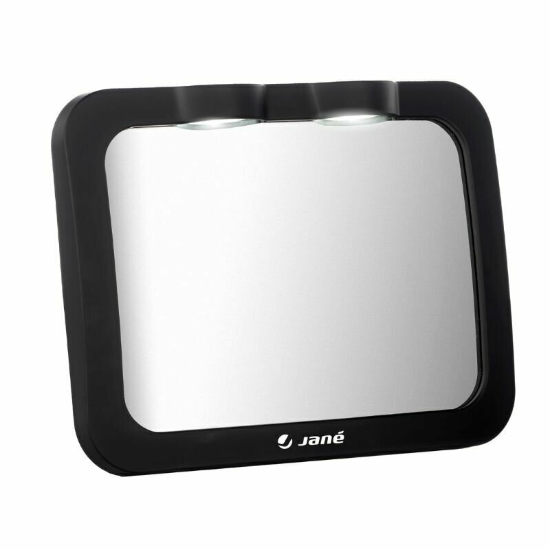 JANE Oglinda auto pentru copii Black cu iluminare LED 28x7x20 cm