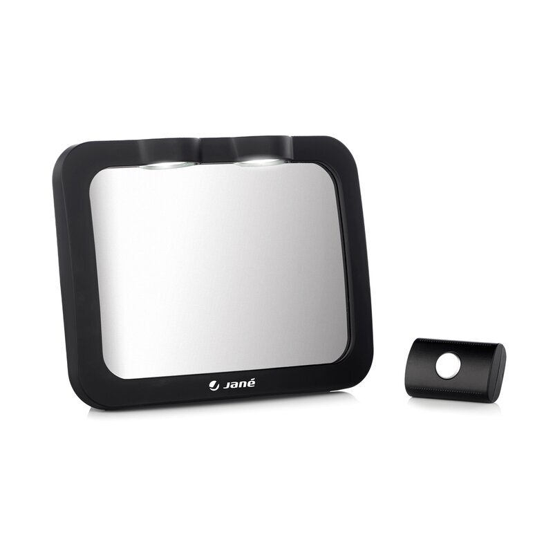 JANE Oglinda auto pentru copii Black cu iluminare LED 28x7x20 cm