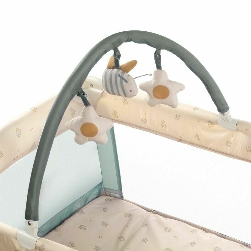 JANE Patut pliabil Duo Level Botanic cu roti arcada cu jucarii geanta de transport doua nivele
