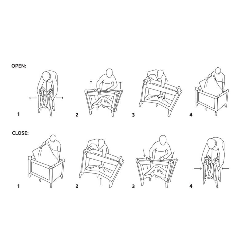 JANE Patut pliabil One Level Mist cu roti arcada cu jucarii geanta de transport un nivel conform standardelor europene