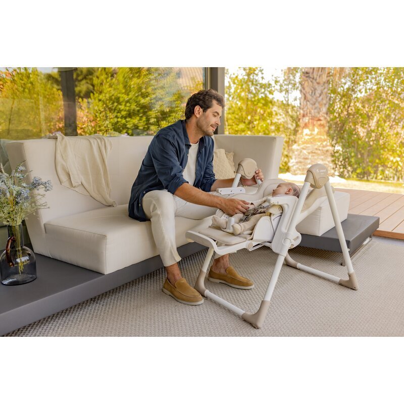 JANE Scaun de masa si balansoar Mila 2 in 1 transformabil si multifunctional 0 luni+ Sage