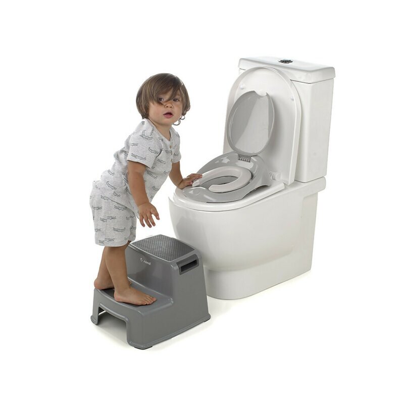 JANE Scaunel inaltator cu doua trepte si suprafata antiderapanta 3 ani + Dim Grey