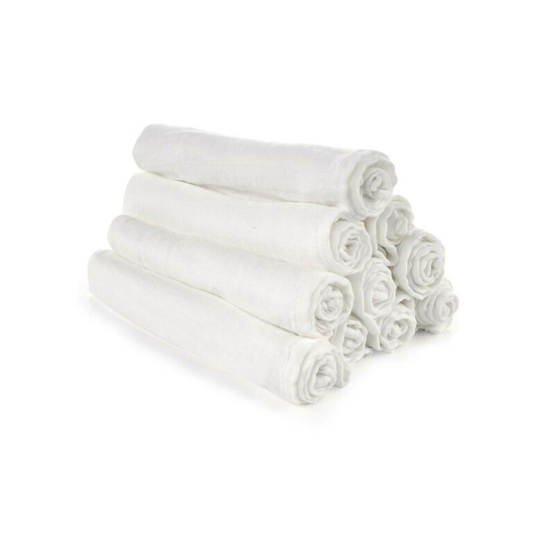 JANE Set 6 scutece Din muselina de bambus Hipoalergenice 35 x 35 cm White