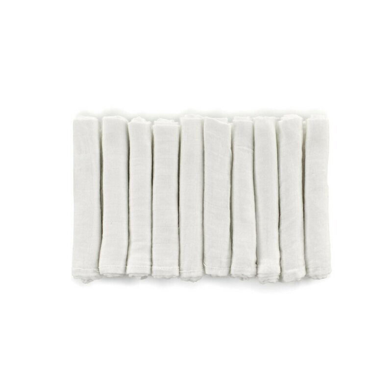 JANE Set 6 scutece Din muselina de bambus Hipoalergenice 35 x 35 cm White