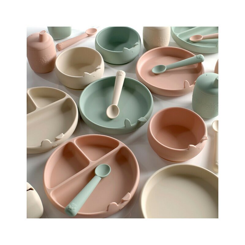 JANE Set de masa din silicon cu 2 piese BPA Free Mint