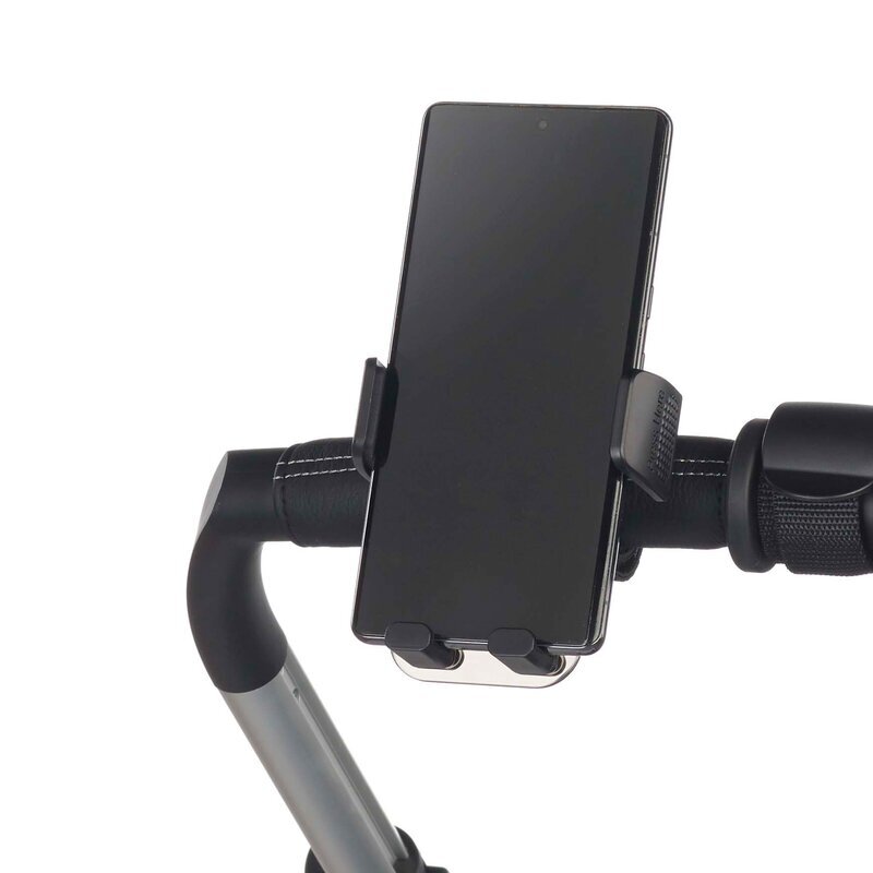 JANE Suport telefon potrivit pentru carucior universal reglabil cu buton de blocare Black