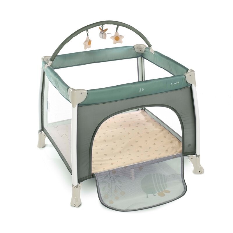 JANE Tarc de joaca Travel Fun Botanic arcada cu jucarii geanta de transport 98x101x80 cm