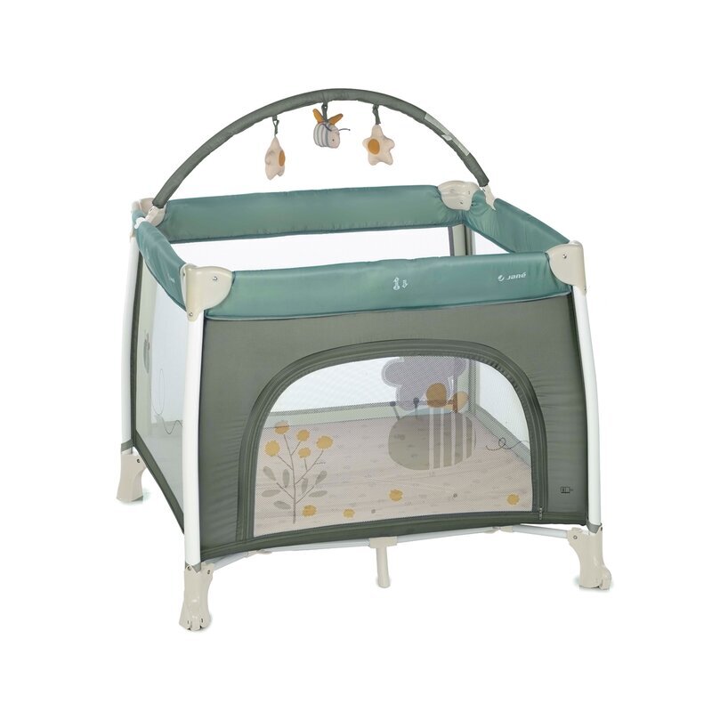JANE Tarc de joaca Travel Fun Botanic arcada cu jucarii geanta de transport 98x101x80 cm
