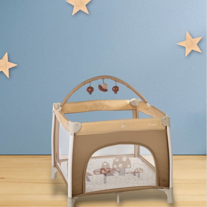 JANE Tarc de joaca Travel Fun Sesame cu arcada cu jucarii si geanta de transport 98x101x80 cm