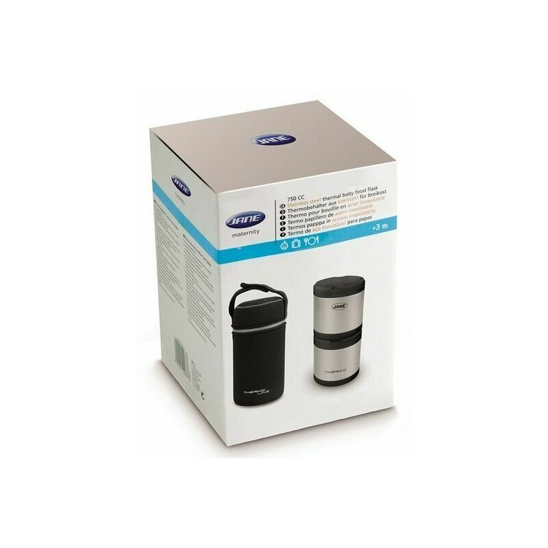 JANE Termos mancare solida din otel inoxidabil 2 x 500 ml fara BPA cu gentuta din izopren