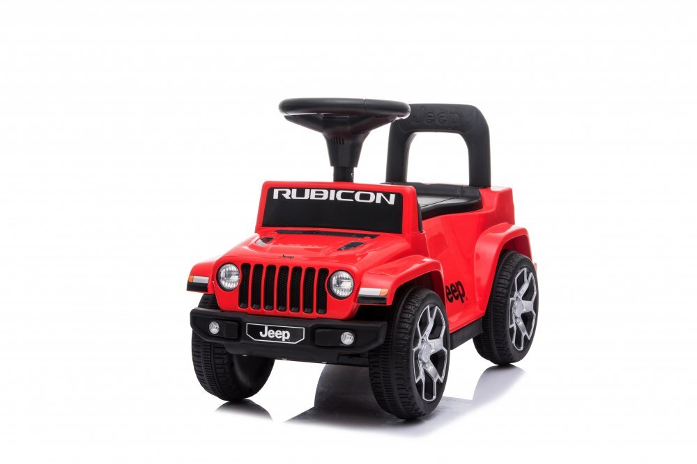 Jeep Masinuta copii fara pedale Nichiduta Rubicon Red cu functii muzicale spatar cu functie de impingere protectie impotriva rasturnarii spatiu de depozitare sub scaun