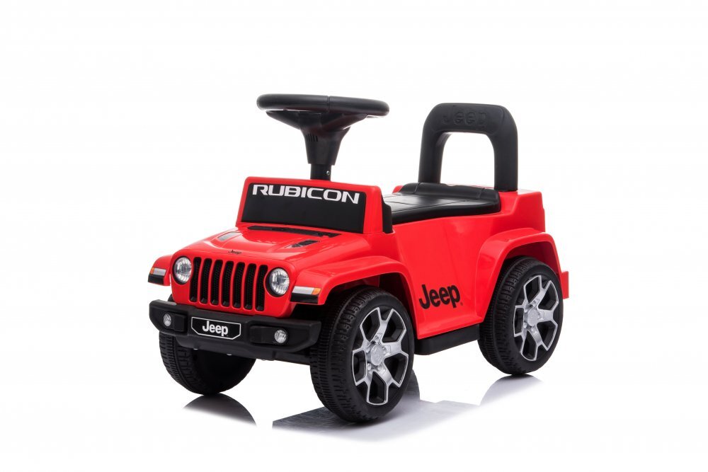 Jeep Masinuta copii fara pedale Nichiduta Rubicon Red cu functii muzicale spatar cu functie de impingere protectie impotriva rasturnarii spatiu de depozitare sub scaun