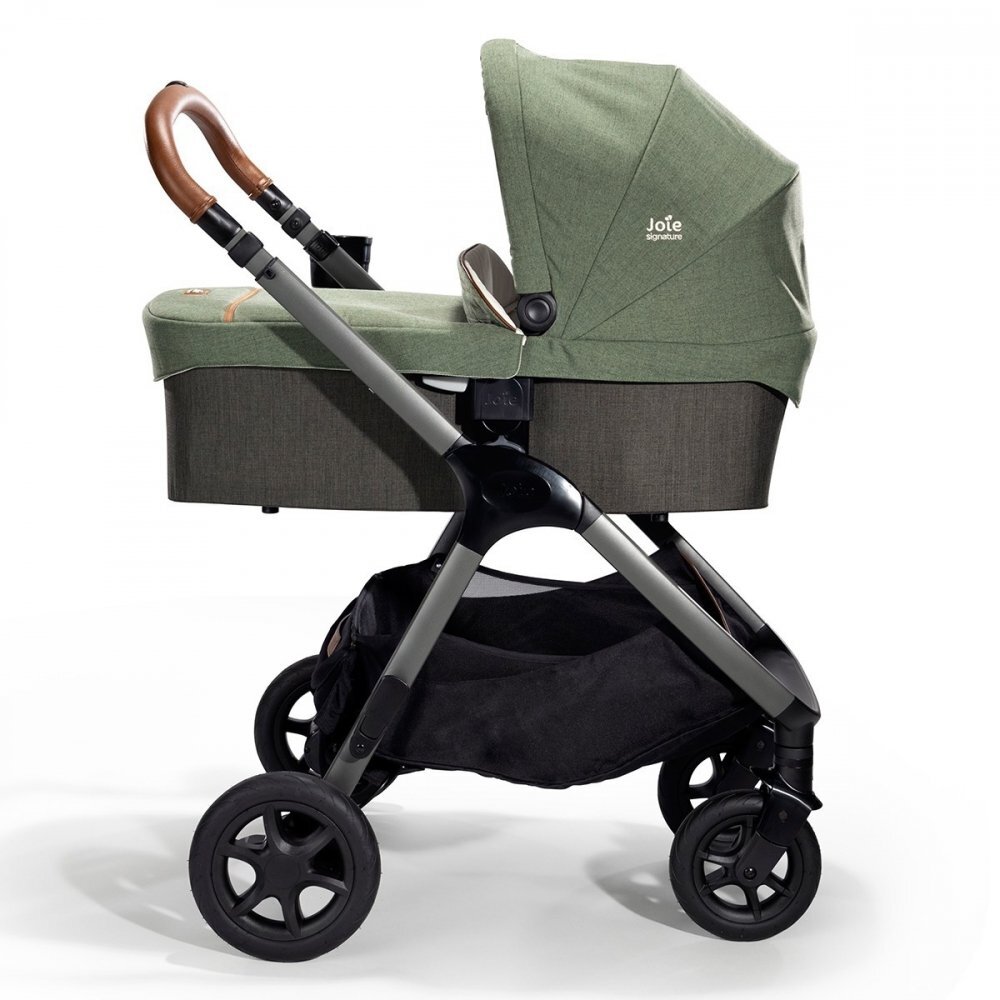 JOIE Carucior pentru copii multifunctional 3 in 1 Finiti Signature PineLaurel cu Landou Ramble Pine si scoica i-Snug Laurel i-Size