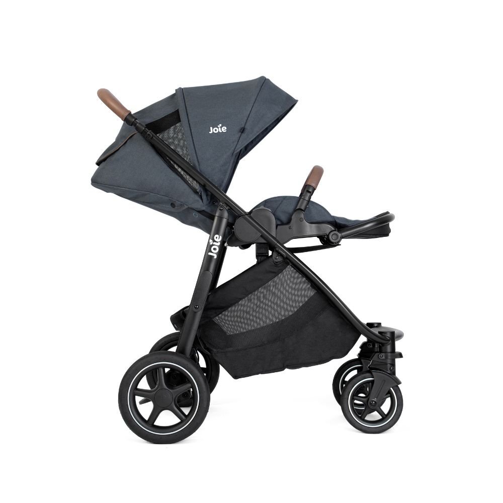 JOIE Carucior pentru copii Versatrax Moonlight cu spatar reglabil suspensii suport pentru picioare maner ajustabil suport pahar