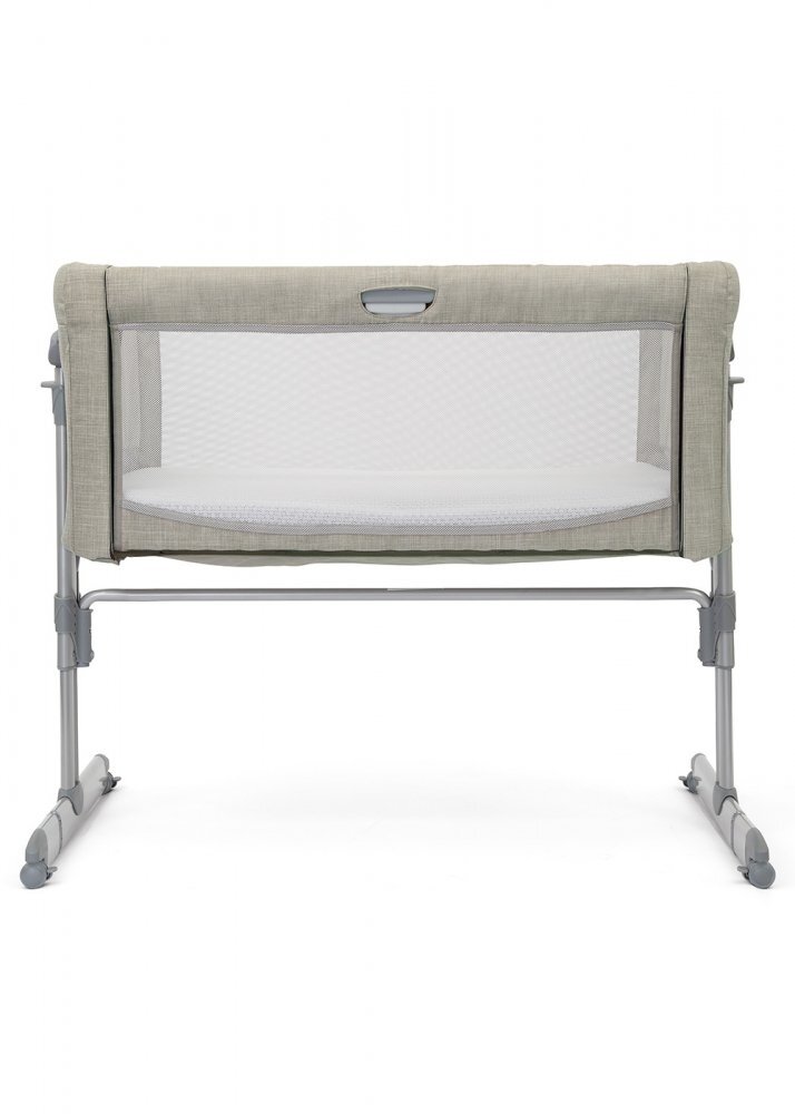JOIE Patut pliant 2 in 1 Roomie Glide Almond cu panou lateral glisant ajustabil pe inaltime roti cu sistem de blocare cadru aluminiu