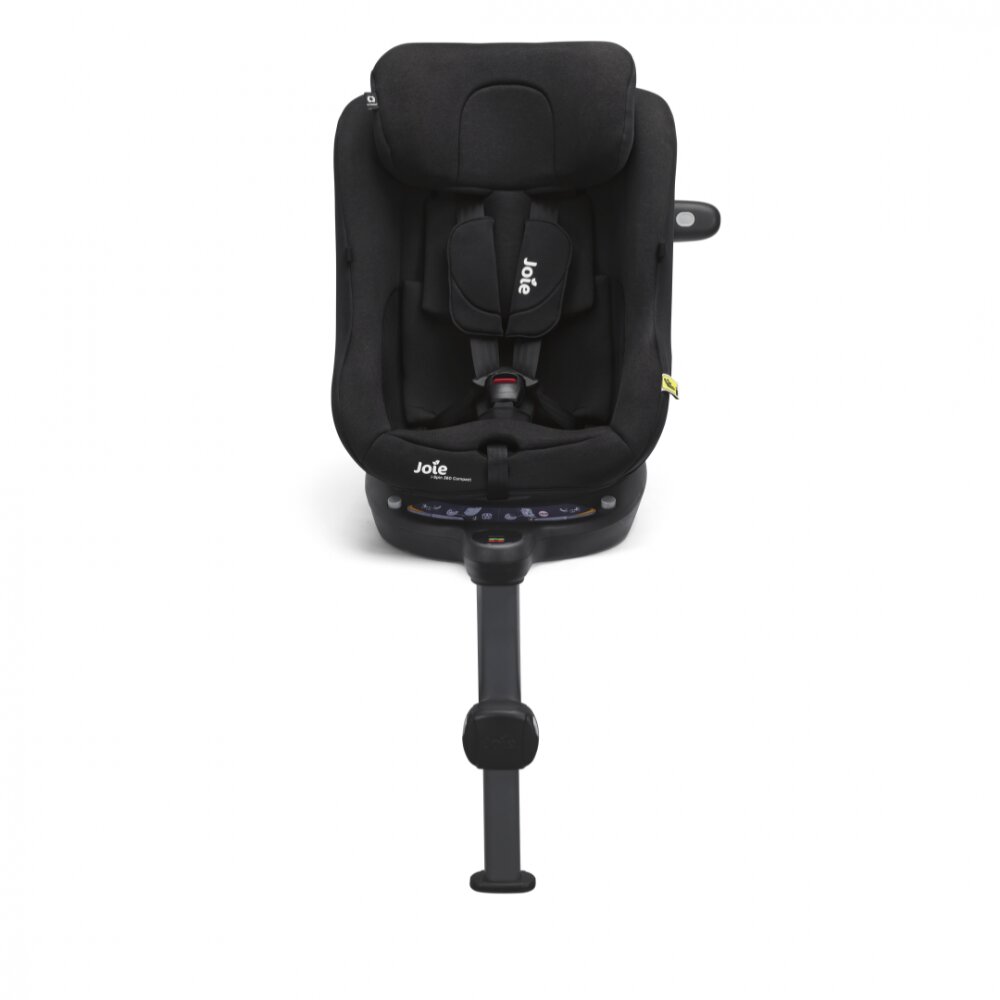 JOIE Scaun auto pentru copii i-Spin 360 Compact Raven 61-105 cm certificat R129 rotativ spatar reglabil tetiera ajustabila baza cu picior de sustinere
