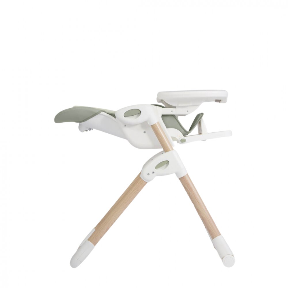JOIE Scaun de masa Mimzy Recline Strata Mist Wood spatar reglabil in 5 pozitii inaltime ajustabila si tavita reglabiladetasabila centuri greutate suportata 15 kg