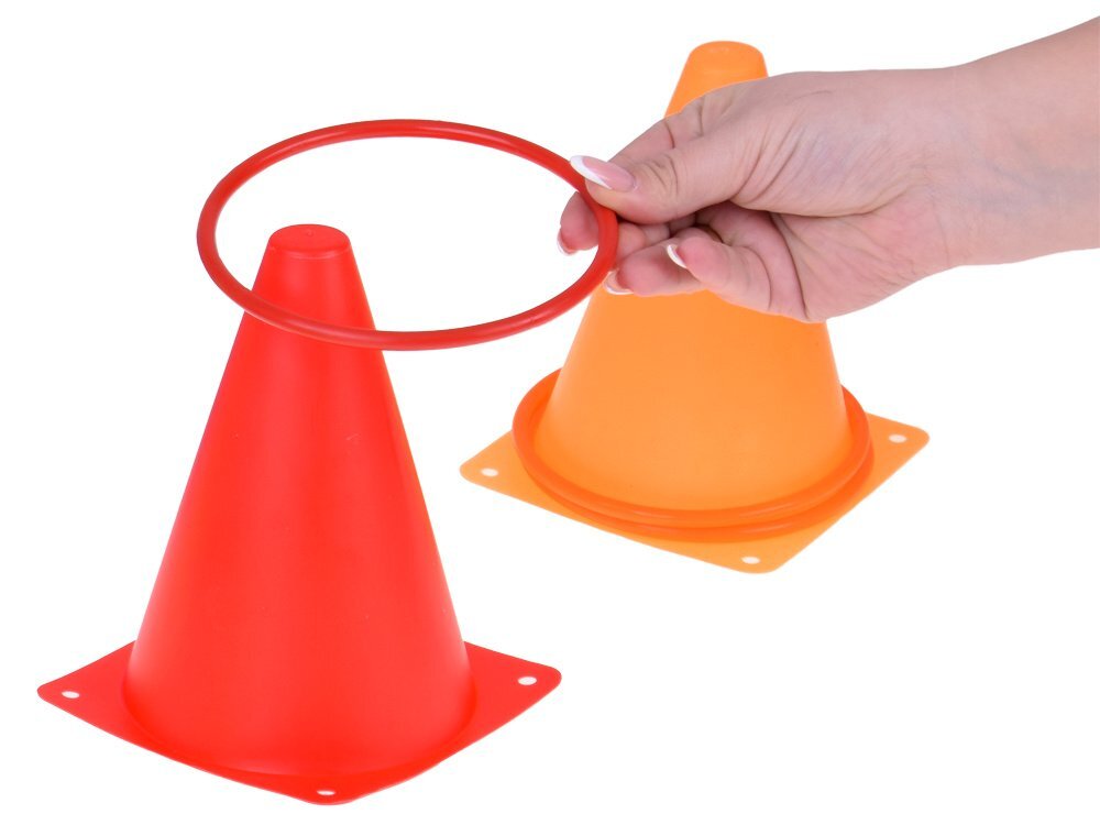 Jokomisiada Set de dexteritate si miscare pentru copii cu conuri cercuri si plase de la 3 ani