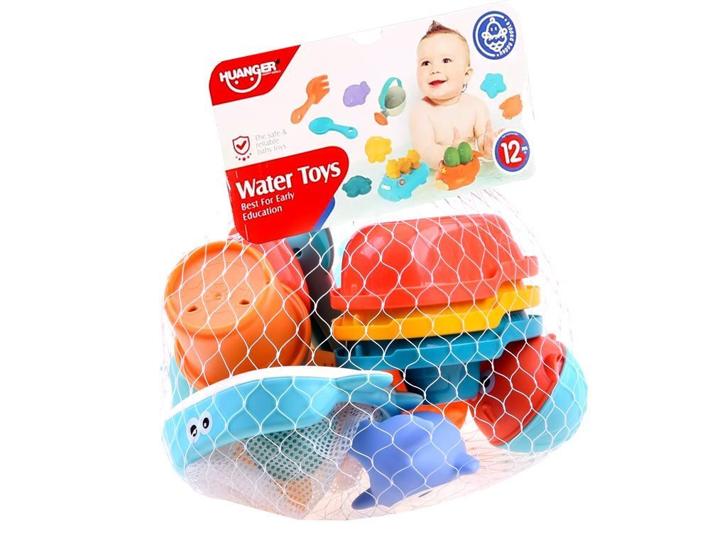 Jokomisiada Set jucarii de baie pentru copii marine Life in plasa de depozitare