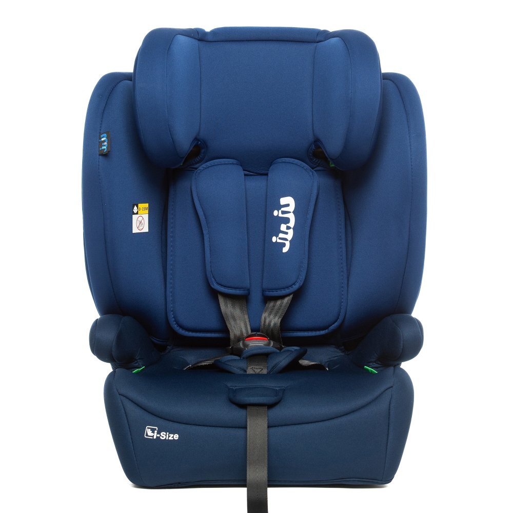 Juju Scaun auto i-Size Safe Rider Albastru-Bleumarin 76-150 cm convertibil in inaltator tetiera reglabila cotiere pernute moi husa detasabila