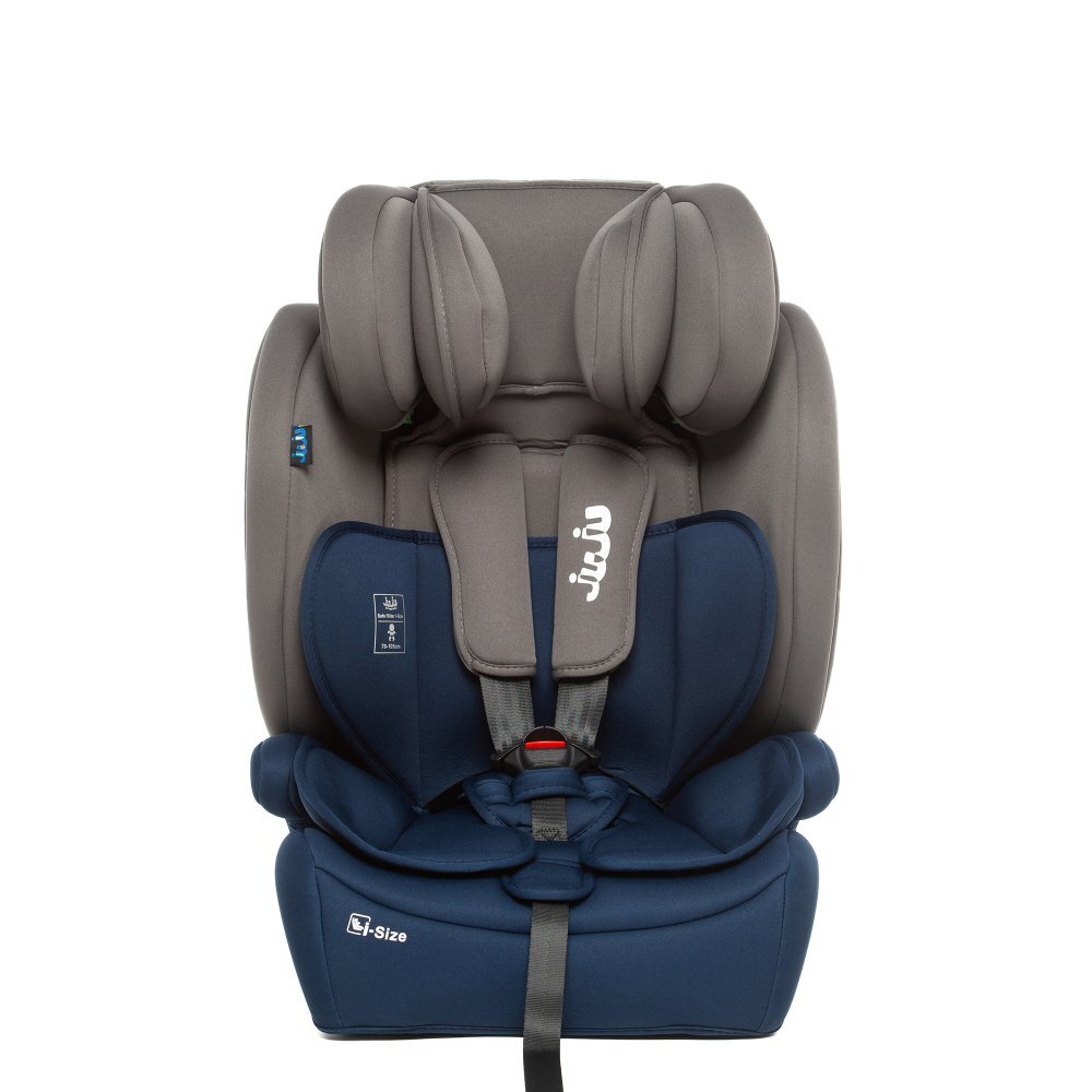 Juju Scaun auto i-Size Safe Rider Gri-Bleumarin 76-150 cm convertibil in inaltator tetiera reglabila cotiere pernute moi husa detasabila