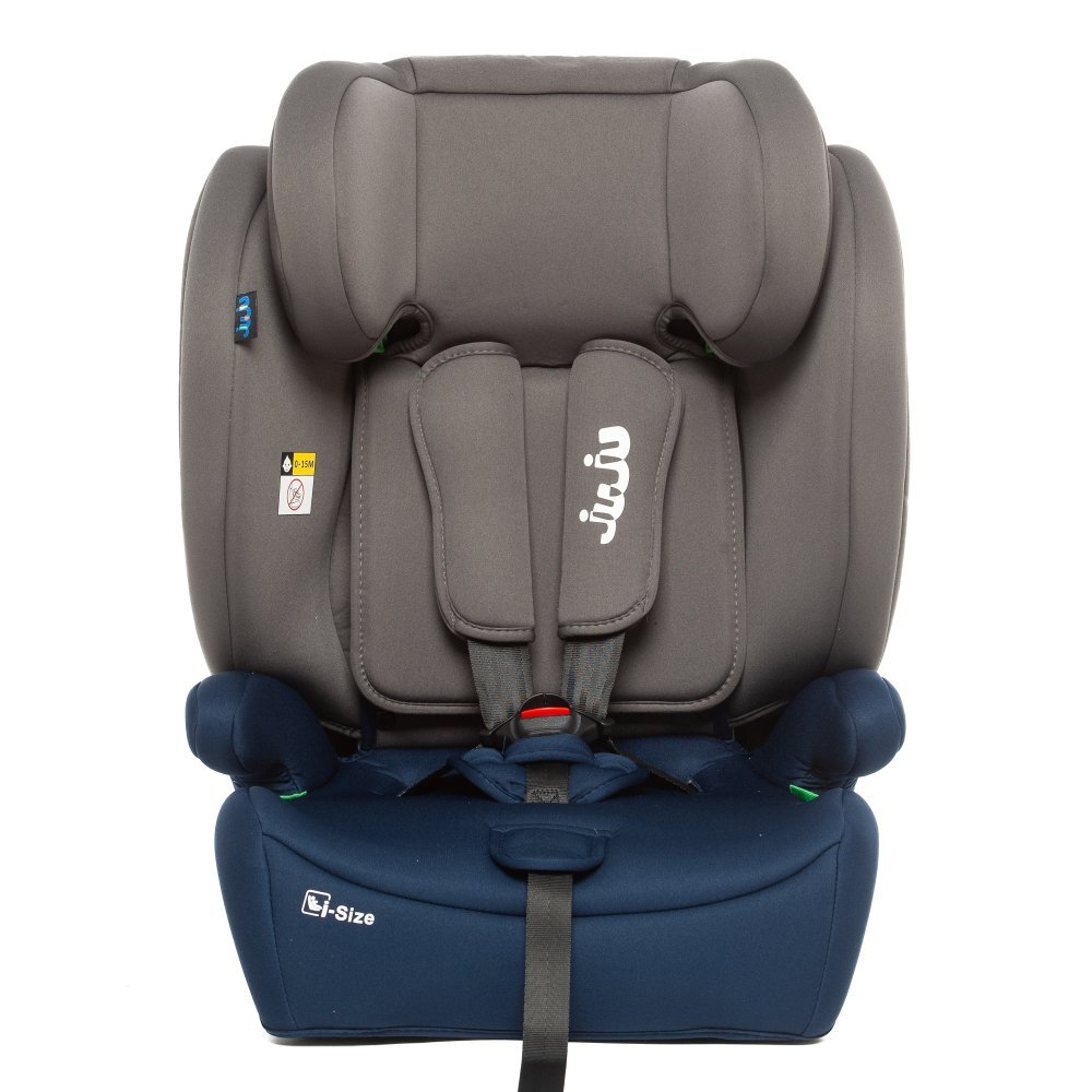 Juju Scaun auto i-Size Safe Rider Gri-Bleumarin 76-150 cm convertibil in inaltator tetiera reglabila cotiere pernute moi husa detasabila