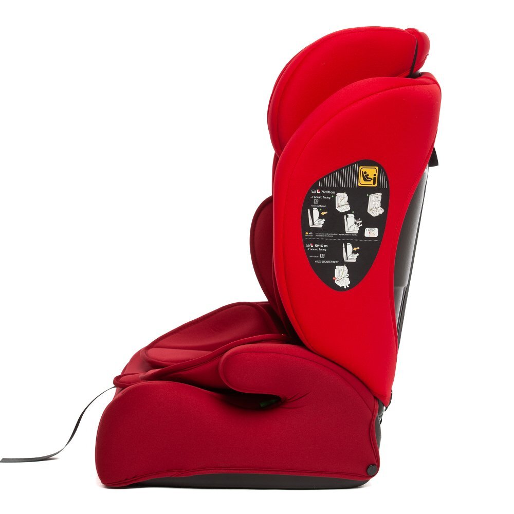 Juju Scaun auto i-Size Safe Rider Rosu-Bordo 76-150 cm convertibil in inaltator tetiera reglabila cotiere pernute moi husa detasabila