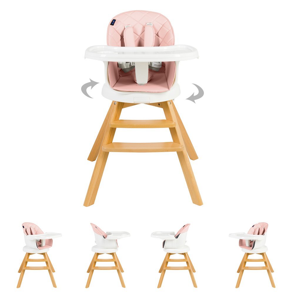 Juju Scaun de masa 3 in 1 EatTwist pink