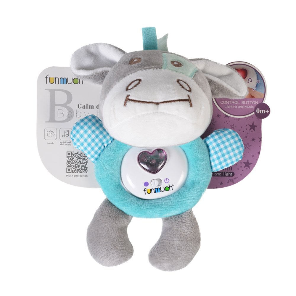 Kaichi Jucarie din plus cu muzica si lumini Puppy Turquoise