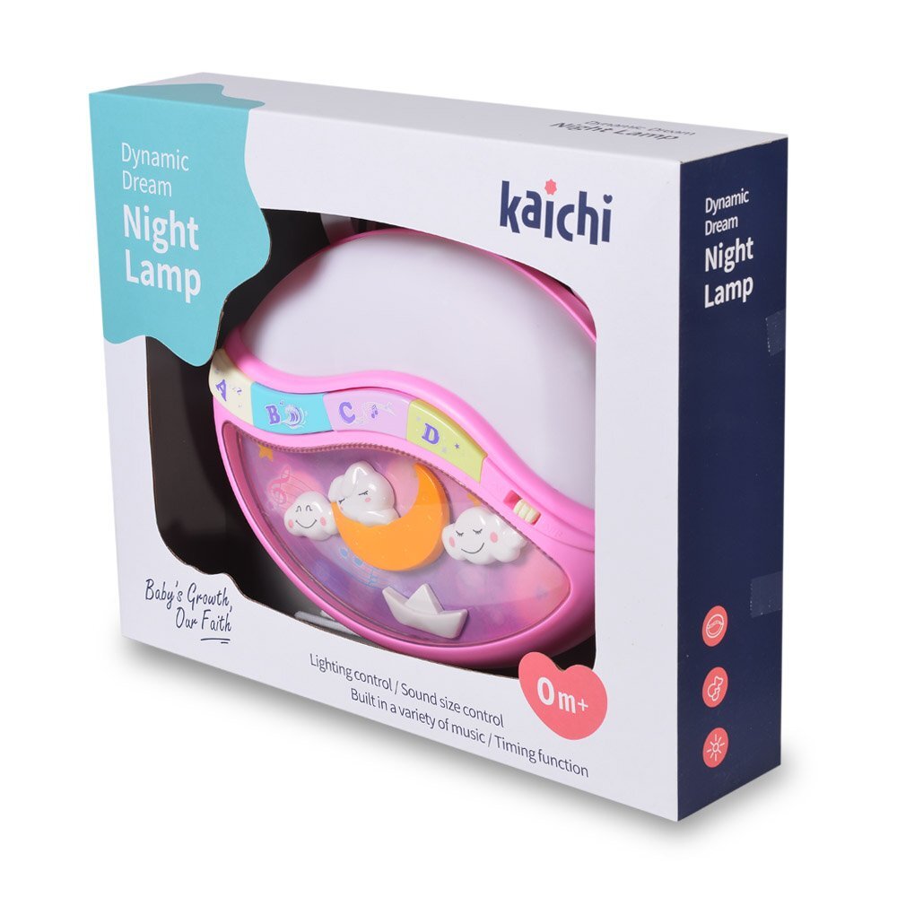 Kaichi Lampa de veghe cu muzica si proiectii Dinamic dream Pink