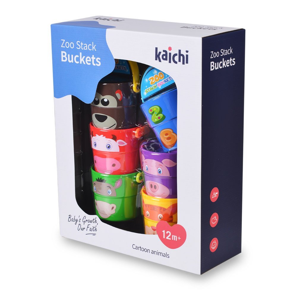 Kaichi Set 6 galetuse de stivuit si jucarii de baie 2 in 1 Zoo