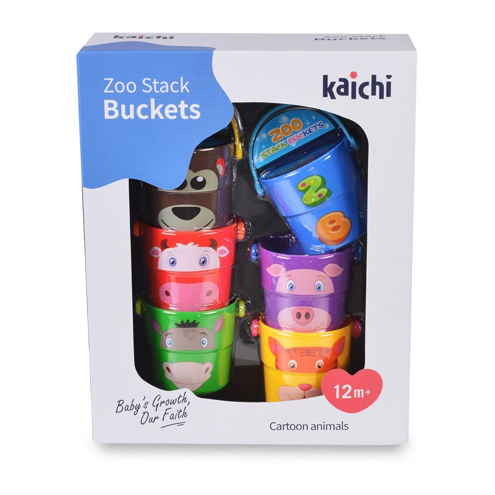Kaichi Set 6 galetuse de stivuit si jucarii de baie 2 in 1 Zoo